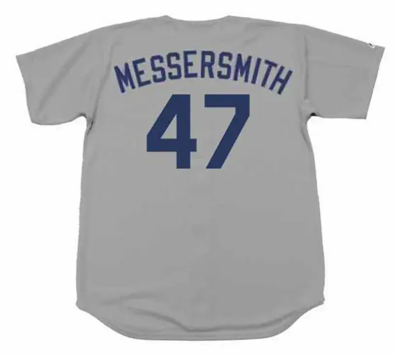 ANDY MESSERSMITH Los Angeles Dodgers 1974 Away Majestic Throwback Baseball Jersey 