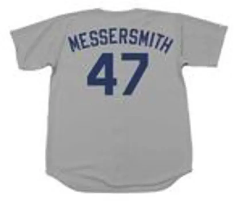ANDY MESSERSMITH Los Angeles Dodgers 1974 Away Majestic Throwback Baseball Jersey 