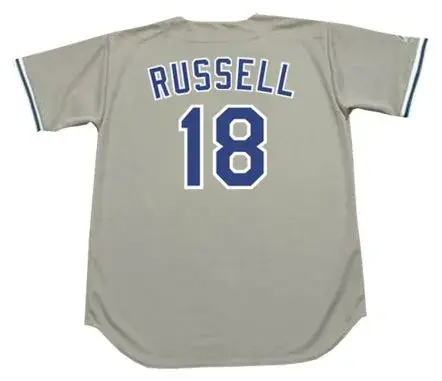 BILL RUSSELL Los Angeles Dodgers 1981 Away Majestic Baseball Throwback Jersey 
