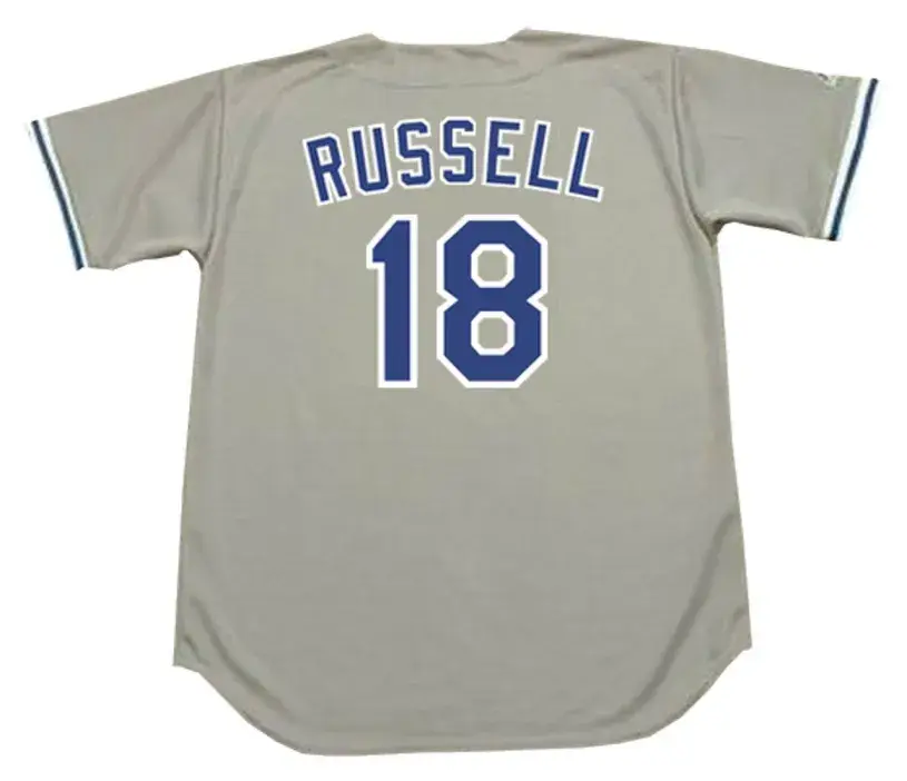 BILL RUSSELL Los Angeles Dodgers 1981 Away Majestic Baseball Throwback Jersey 