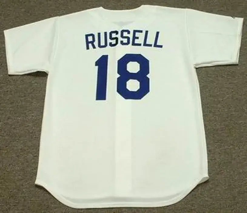 BILL RUSSELL Los Angeles Dodgers 1981 Home Majestic Baseball Throwback Jersey 