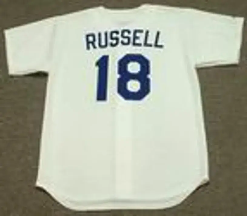 BILL RUSSELL Los Angeles Dodgers 1981 Home Majestic Baseball Throwback Jersey 