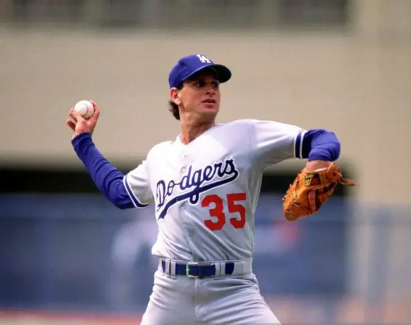 BOB WELCH Los Angeles Dodgers 1981 Away Majestic Baseball Throwback Jersey 
