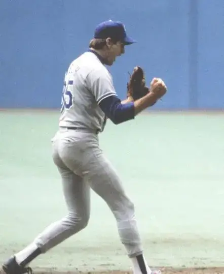 BOB WELCH Los Angeles Dodgers 1981 Away Majestic Baseball Throwback Jersey 