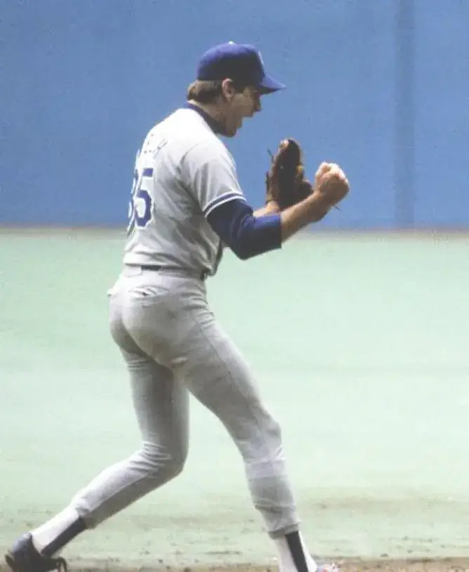 BOB WELCH Los Angeles Dodgers 1981 Away Majestic Baseball Throwback Jersey 