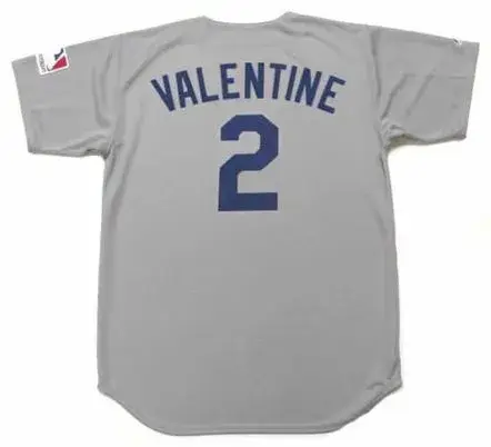 BOBBY VALENTINE Los Angeles Dodgers 1969 Away Majestic Baseball Throwback Jersey