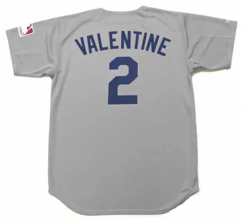 BOBBY VALENTINE Los Angeles Dodgers 1969 Away Majestic Baseball Throwback Jersey