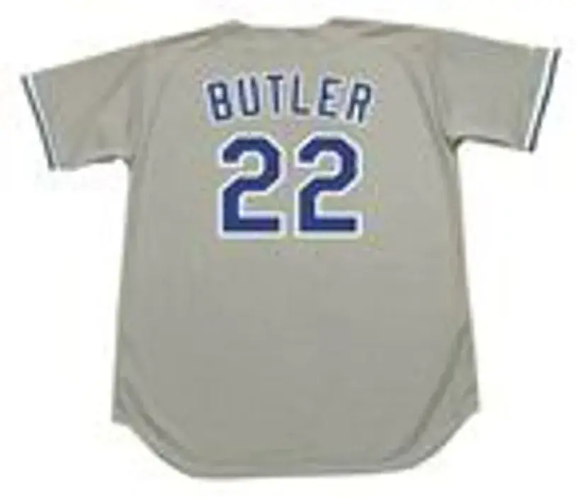 BRETT BUTLER Los Angeles Dodgers 1992 Away Majestic Baseball Throwback Jersey 
