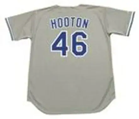 BURT HOOTON Los Angeles Dodgers 1981 Away Majestic Baseball Throwback Jersey 