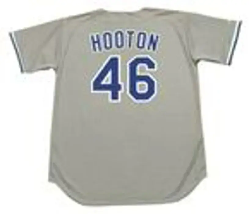 BURT HOOTON Los Angeles Dodgers 1981 Away Majestic Baseball Throwback Jersey 