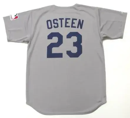 CLAUDE OSTEEN Los Angeles Dodgers 1969 Away Majestic Baseball Throwback Jersey