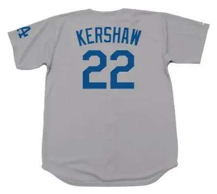 CLAYTON KERSHAW Los Angeles Dodgers 2016 Away Majestic Baseball Throwback Jersey 