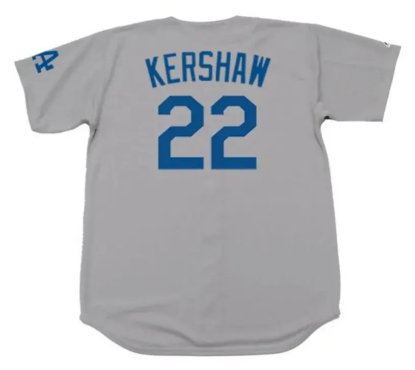 CLAYTON KERSHAW Los Angeles Dodgers 2016 Away Majestic Baseball Throwback Jersey 