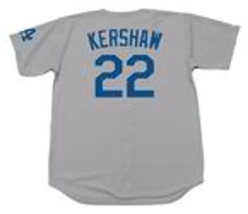 CLAYTON KERSHAW Los Angeles Dodgers 2016 Away Majestic Baseball Throwback Jersey 