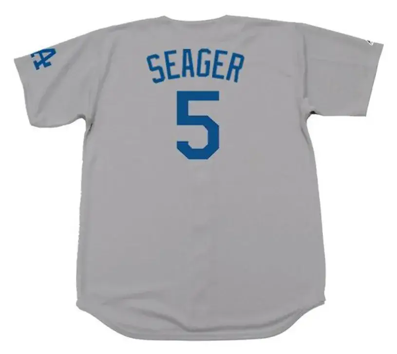 COREY SEAGER Los Angeles Dodgers 2017 Away Majestic Baseball Throwback Jersey 