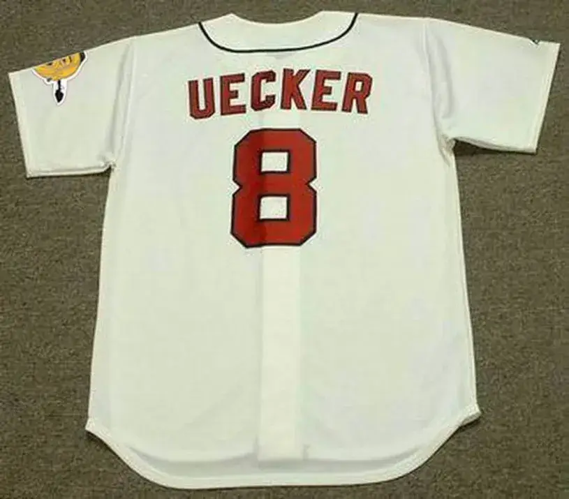 BOB UECKER Milwaukee Braves 1960’s Home Majestic Throwback Baseball Jersey 
