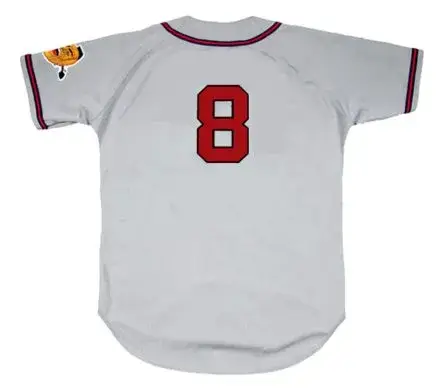 BOB UECKER Milwaukee Braves 1962 Away Majestic Throwback Baseball Jersey