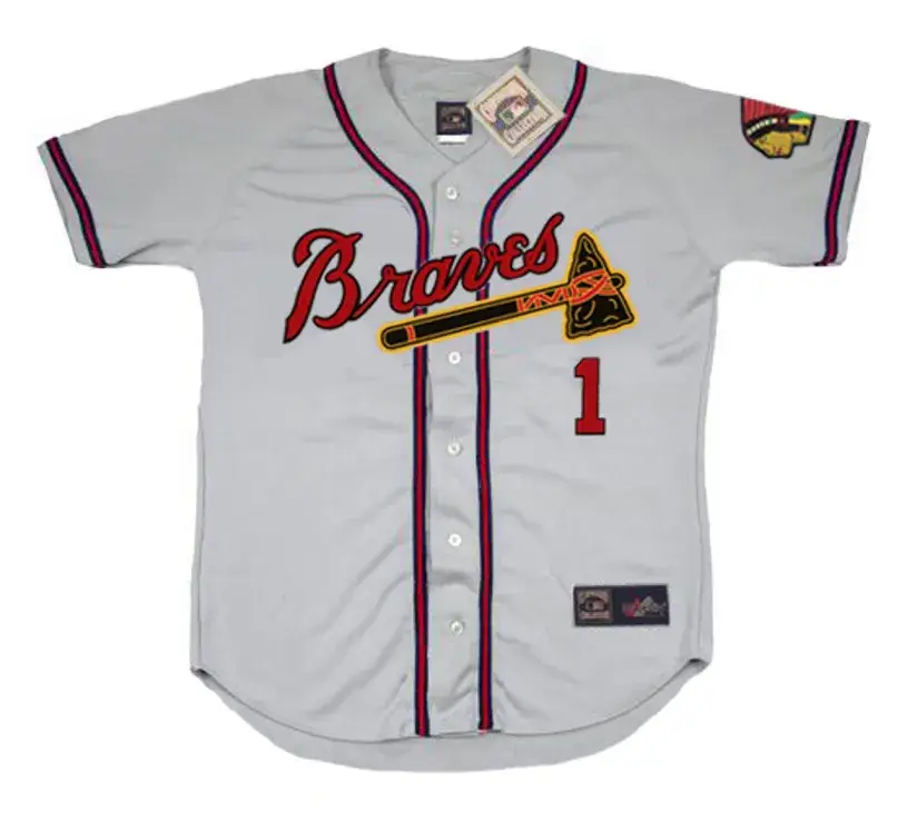 DEL CRANDALL Milwaukee Braves 1955 Away Majestic Throwback Baseball Jersey 