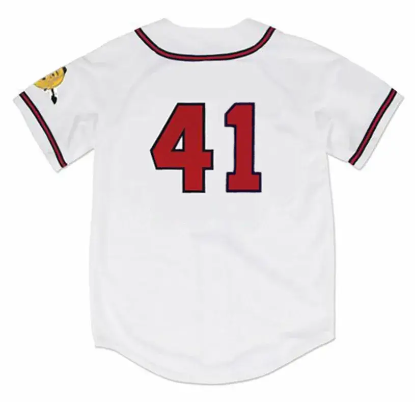 EDDIE MATHEWS Milwaukee Braves 1957 Home Majestic Throwback Baseball Jersey 