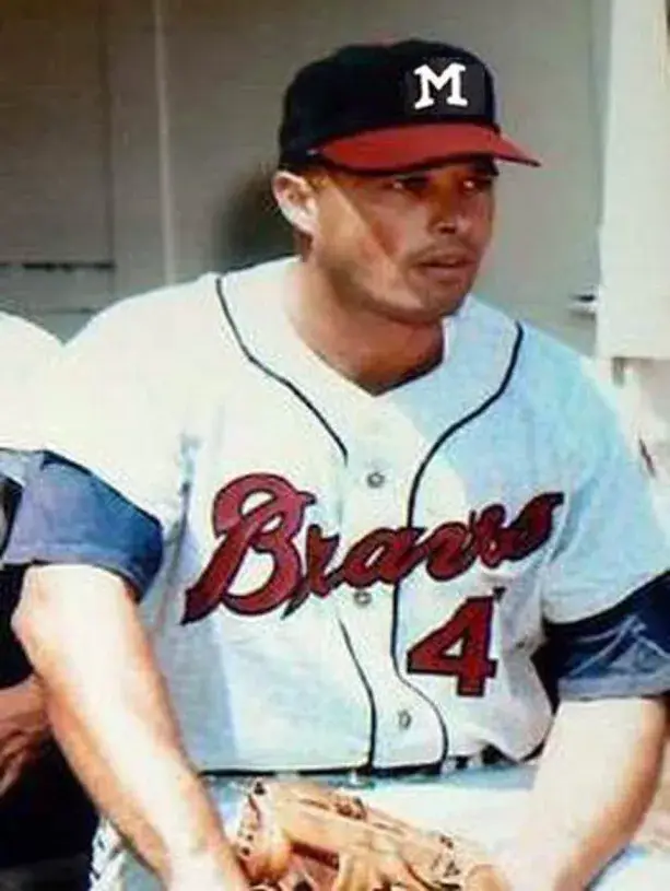EDDIE MATHEWS Milwaukee Braves 1960’s Home Majestic Throwback Baseball Jersey 