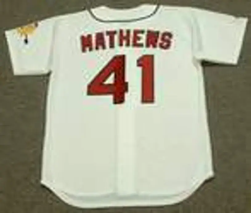 EDDIE MATHEWS Milwaukee Braves 1960’s Home Majestic Throwback Baseball Jersey 