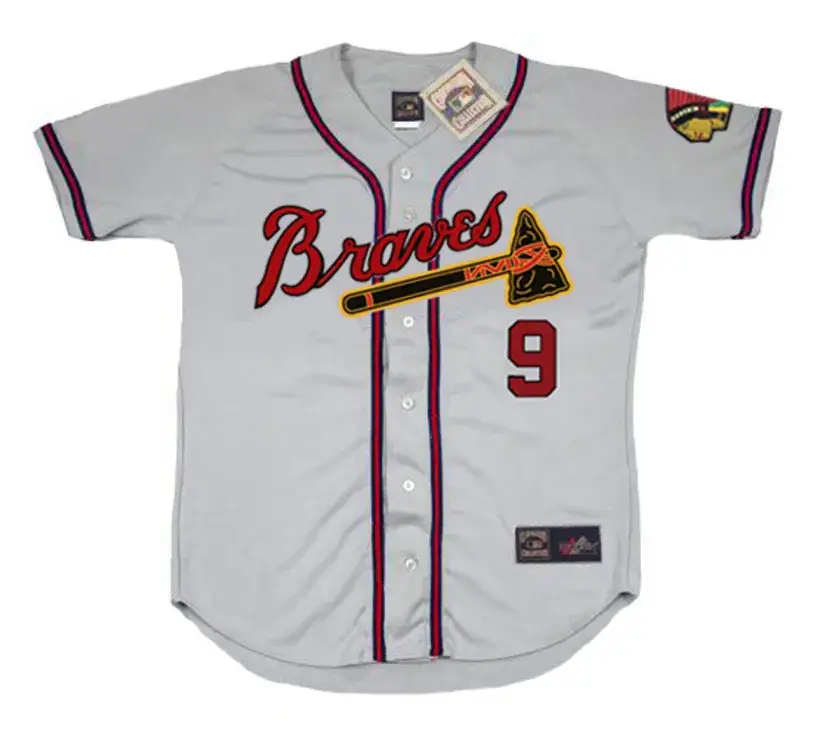 JOE ADCOCK Milwaukee Braves 1955 Away Majestic Throwback Baseball Jersey 