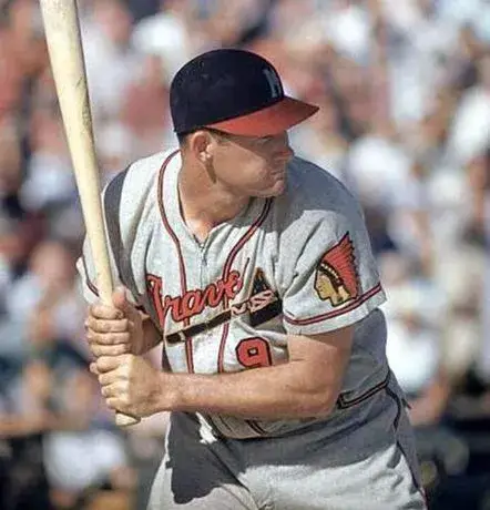JOE ADCOCK Milwaukee Braves 1955 Away Majestic Throwback Baseball Jersey 
