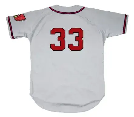 LEW BURDETTE Milwaukee Braves 1955 Away Majestic Throwback Baseball Jersey