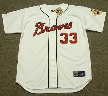 LEW BURDETTE Milwaukee Braves 1960’s Majestic Cooperstown Baseball Jersey