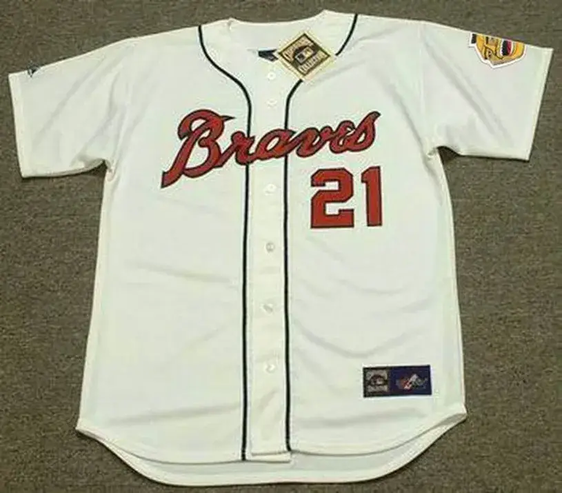 WARREN SPAHN Milwaukee Braves 1960’s Majestic Cooperstown Baseball Jersey