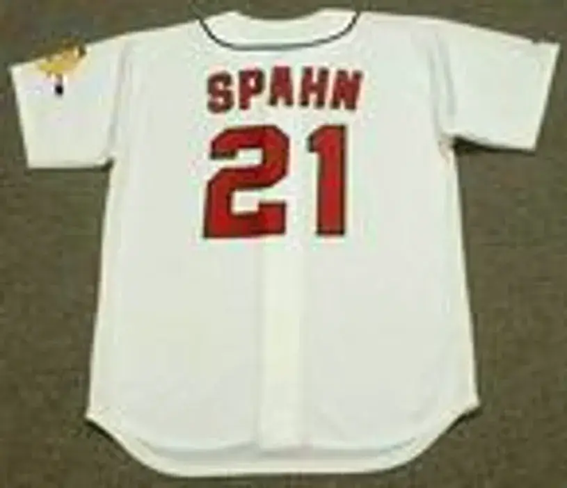 WARREN SPAHN Milwaukee Braves 1960’s Majestic Cooperstown Baseball Jersey 
