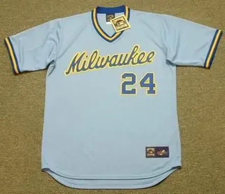 BEN OGLIVIE Milwaukee Brewers 1982 Away Majestic Throwback Baseball Jersey
