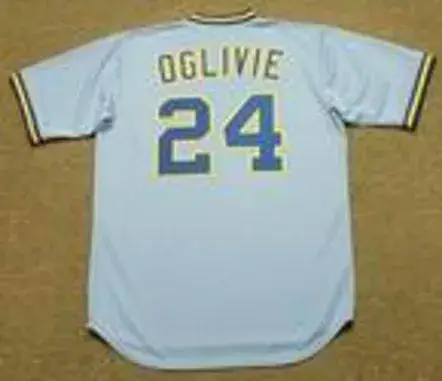 BEN OGLIVIE Milwaukee Brewers 1982 Away Majestic Throwback Baseball Jersey 