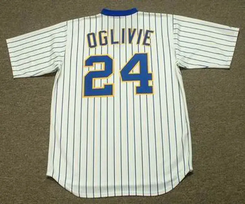 BEN OGLIVIE Milwaukee Brewers 1982 Home Majestic Throwback Baseball Jersey 