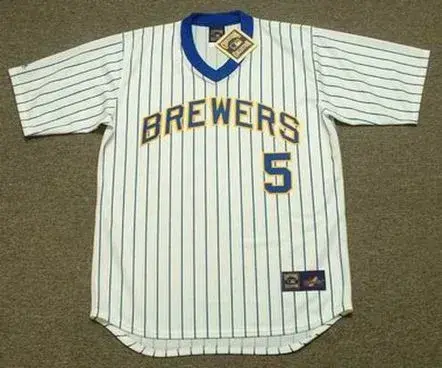 BJ SURHOFF Milwaukee Brewers 1987 Home Majestic Throwback Baseball Jersey