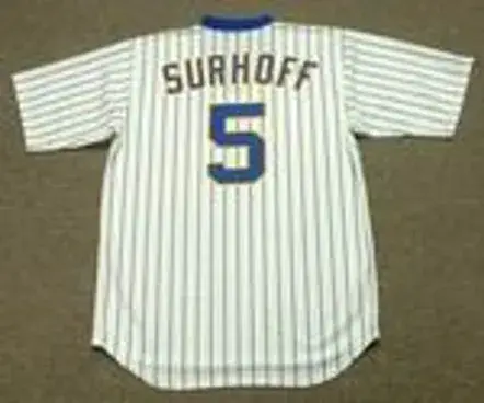 BJ SURHOFF Milwaukee Brewers 1987 Home Majestic Throwback Baseball Jersey 