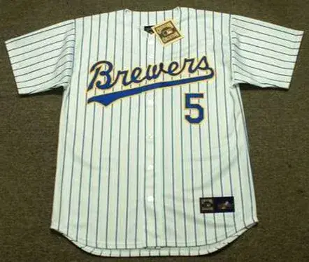 BJ SURHOFF Milwaukee Brewers 1990 Home Majestic Throwback Baseball Jersey 