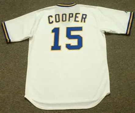 CECIL COOPER Milwaukee Brewers 1977 Home Majestic Throwback Baseball Jersey 