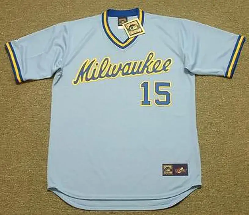 CECIL COOPER Milwaukee Brewers 1982 Away Majestic Throwback Baseball Jersey