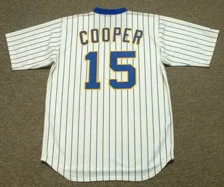 CECIL COOPER Milwaukee Brewers 1982 Home Majestic Throwback Baseball Jersey 