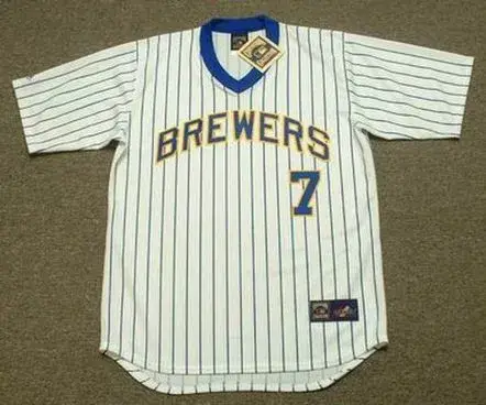 DALE SVEUM Milwaukee Brewers 1987 Home Majestic Throwback Baseball Jersey
