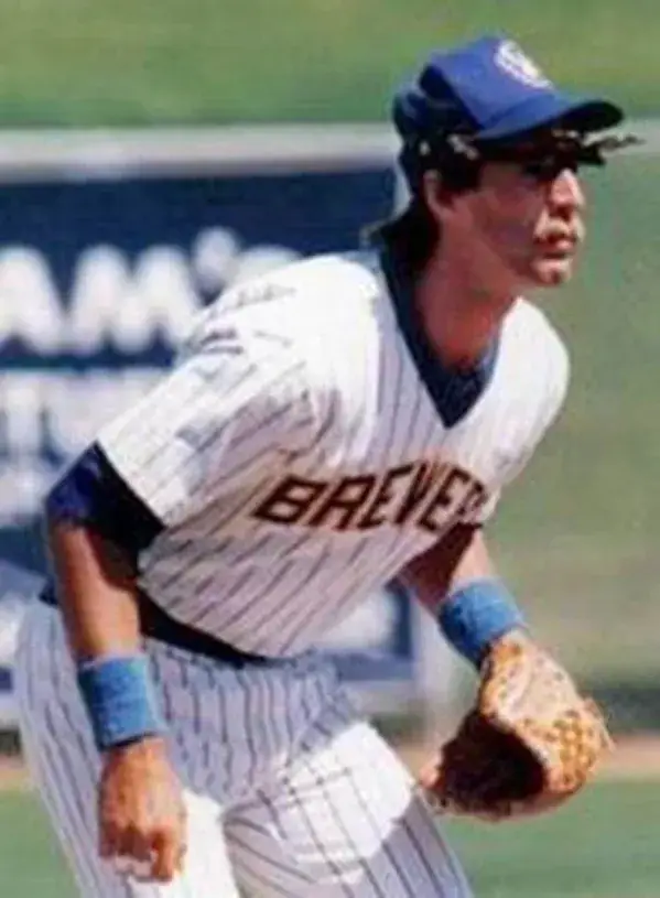 DALE SVEUM Milwaukee Brewers 1987 Home Majestic Throwback Baseball Jersey 