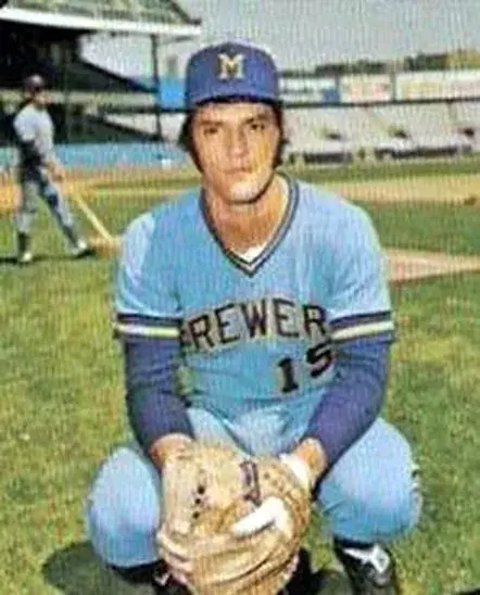 DARRELL PORTER Milwaukee Brewers 1975 Away Majestic Throwback Baseball Jersey 