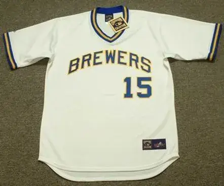 DARRELL PORTER Milwaukee Brewers 1975 Home Majestic Throwback Baseball Jersey