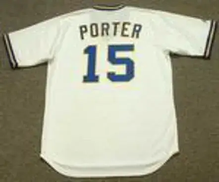 DARRELL PORTER Milwaukee Brewers 1975 Home Majestic Throwback Baseball Jersey 