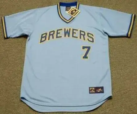 DON MONEY Milwaukee Brewers 1975 Away Majestic Throwback Baseball Jersey