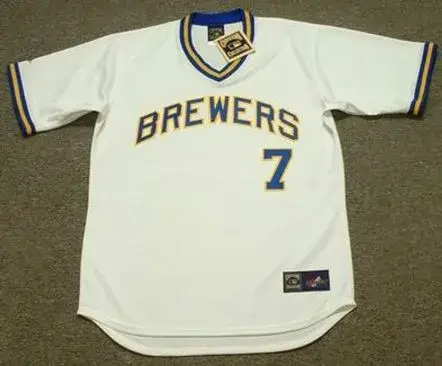 DON MONEY Milwaukee Brewers 1975 Home Majestic Throwback Baseball Jersey