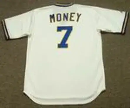 DON MONEY Milwaukee Brewers 1975 Home Majestic Throwback Baseball Jersey 