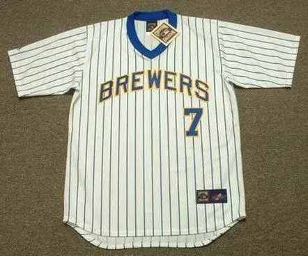 DON MONEY Milwaukee Brewers 1982 Home Majestic Throwback Baseball Jersey