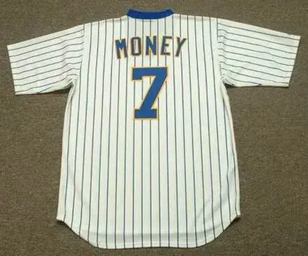 DON MONEY Milwaukee Brewers 1982 Home Majestic Throwback Baseball Jersey 